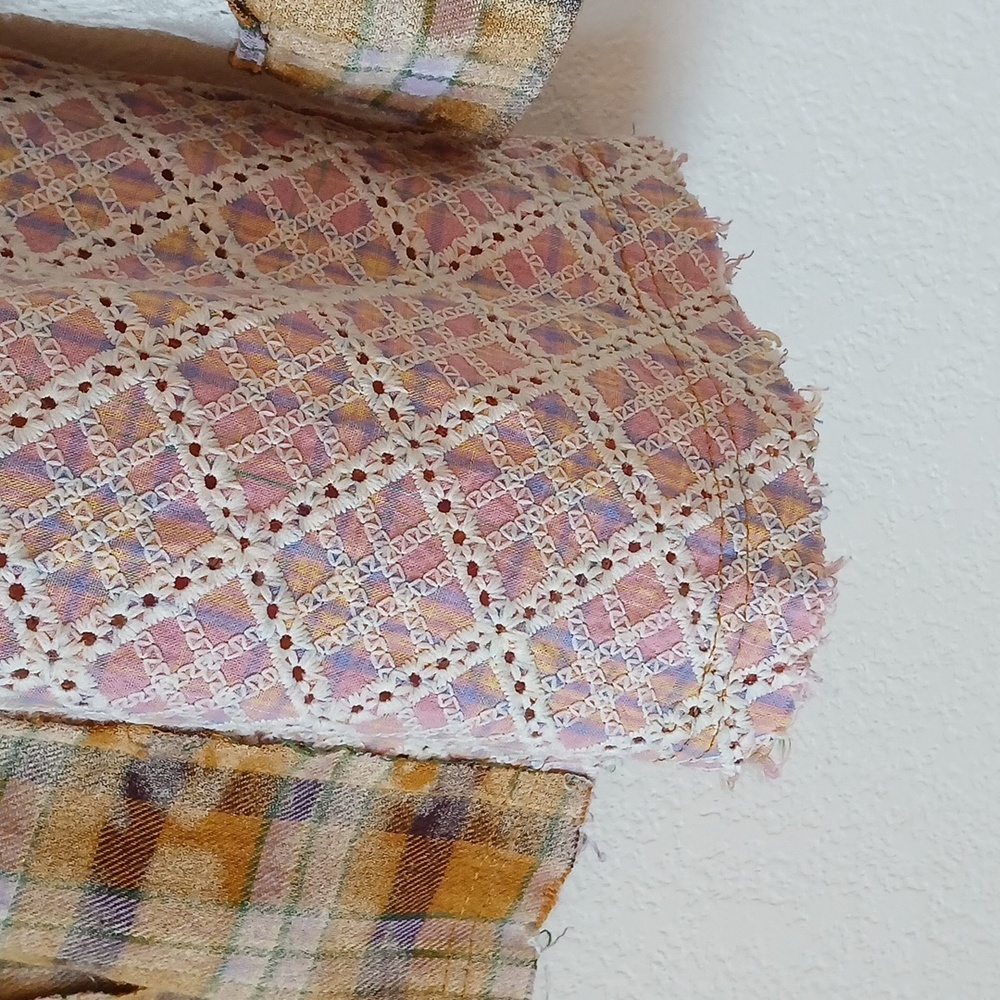 Pol Flannel Crochet Patchwork Button Up Oversized… - image 4